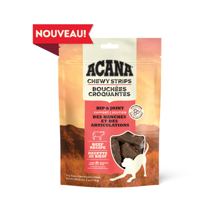 ACANA - Bouchées croquantes au boeuf 113g. Bêtes Gourmandes, boutique spécialisée alimentation, éducation et sports pour chiens à Québec.