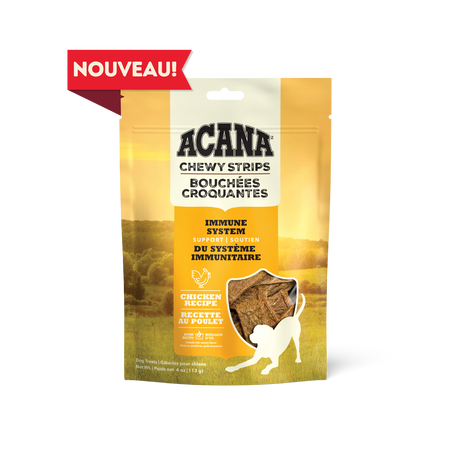 ACANA - Bouchées croquantes au poulet 113g. Bêtes Gourmandes, boutique spécialisée alimentation, éducation et sports pour chiens à Québec.
