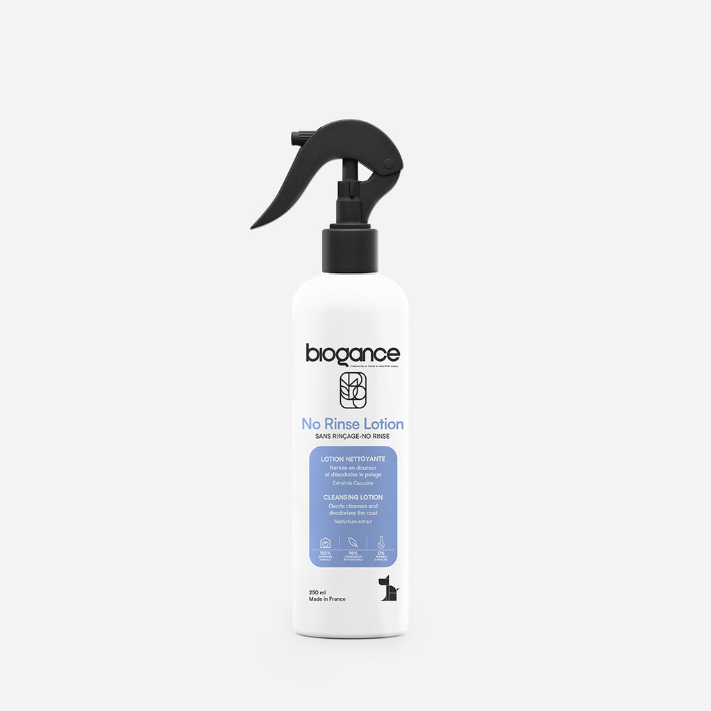 BIOGANCE - Lotion sans rinçage 250ml. Bêtes Gourmandes, boutique spécialisée alimentation, éducation et sports pour chiens à Québec.