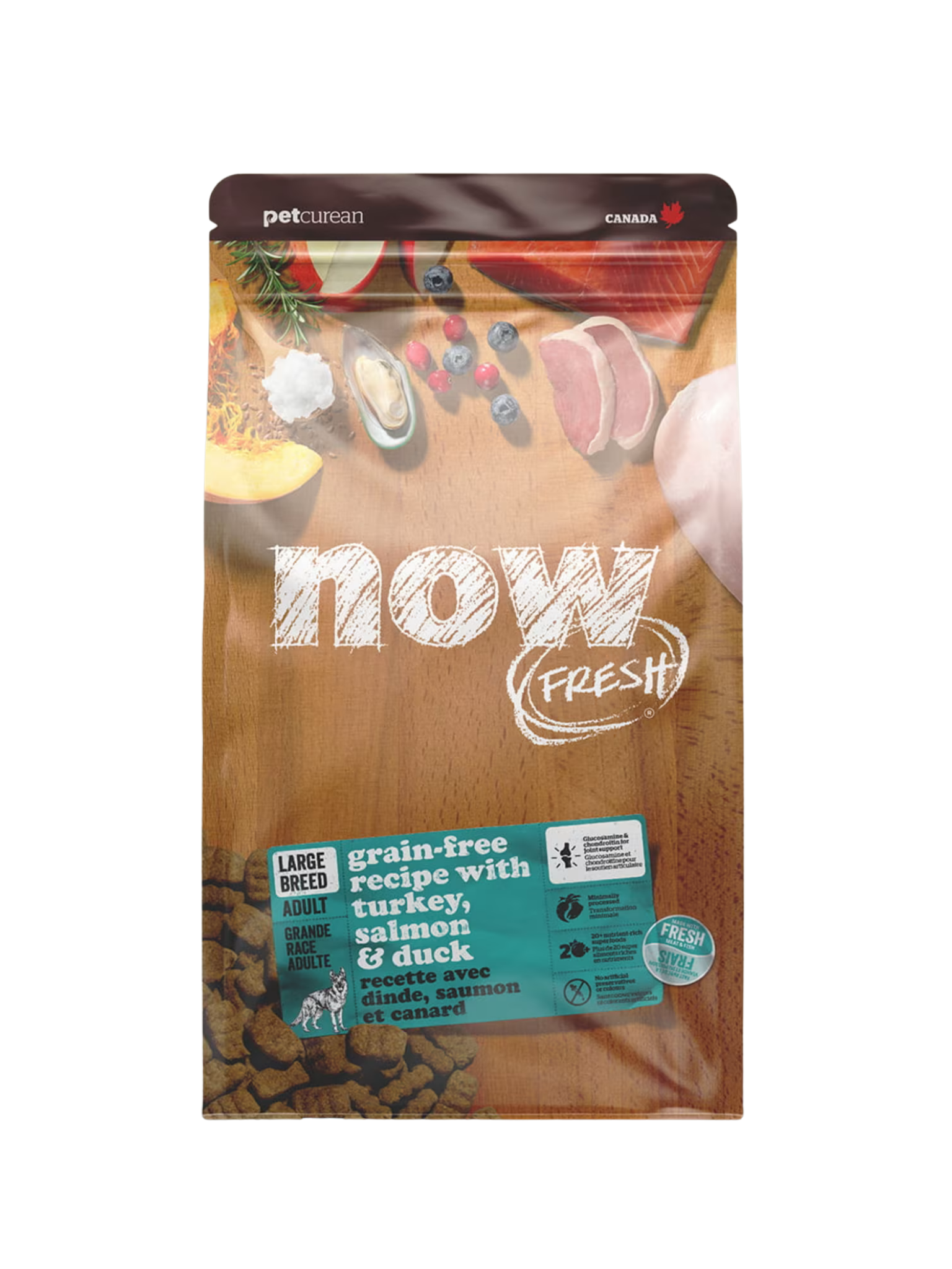 Now Fresh - Sans Grains Dinde, Saumon, Canard Chiens Grandes Races. Bêtes Gourmandes, spécialiste en nourriture et produits pour chien et chat en ligne et en magasin à Québec.
