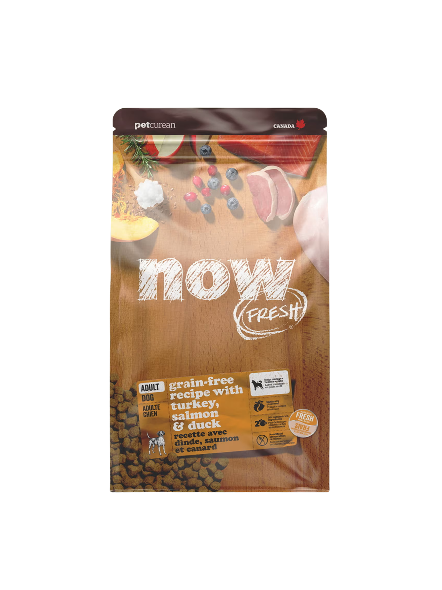 Now Fresh - Sans Grains Dinde, Saumon, Canard Chiens Adultes. Bêtes Gourmandes, spécialiste en nourriture et produits pour chien et chat en ligne et en magasin