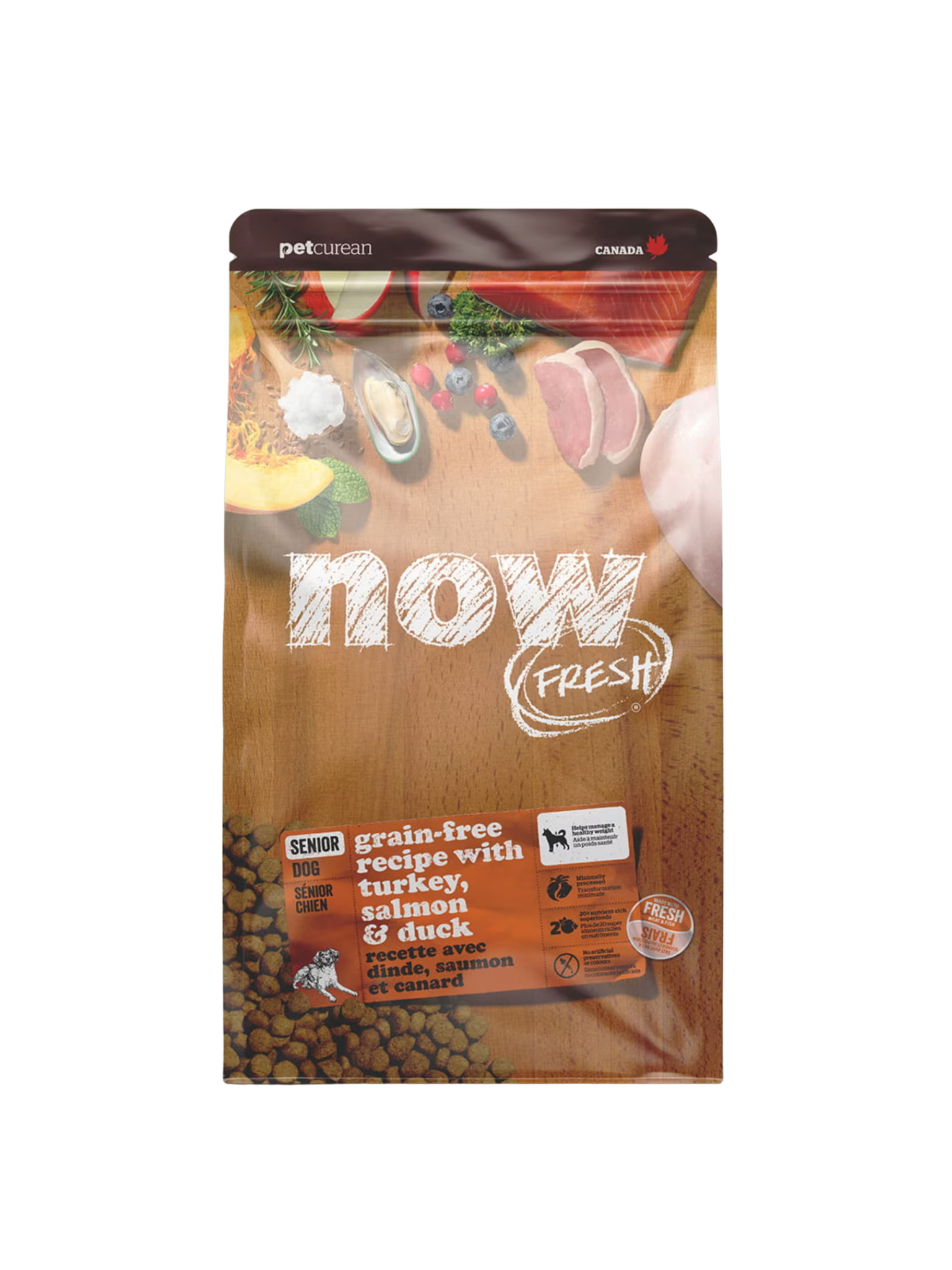 NOW FRESH - Sénior dinde, saumon, canard