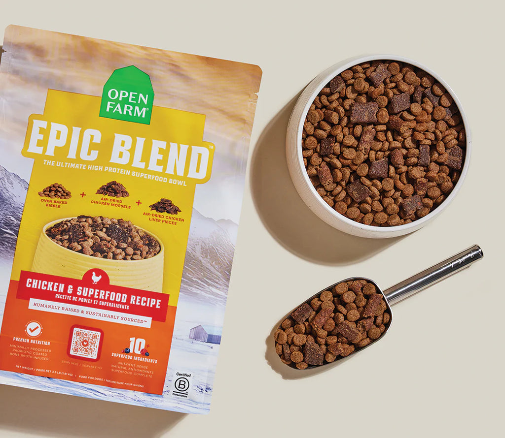 OPEN FARM - Epic Blend poulet & superaliments. Bêtes Gourmandes, boutique spécialisée alimentation, éducation et sports pour chiens à Québec.
