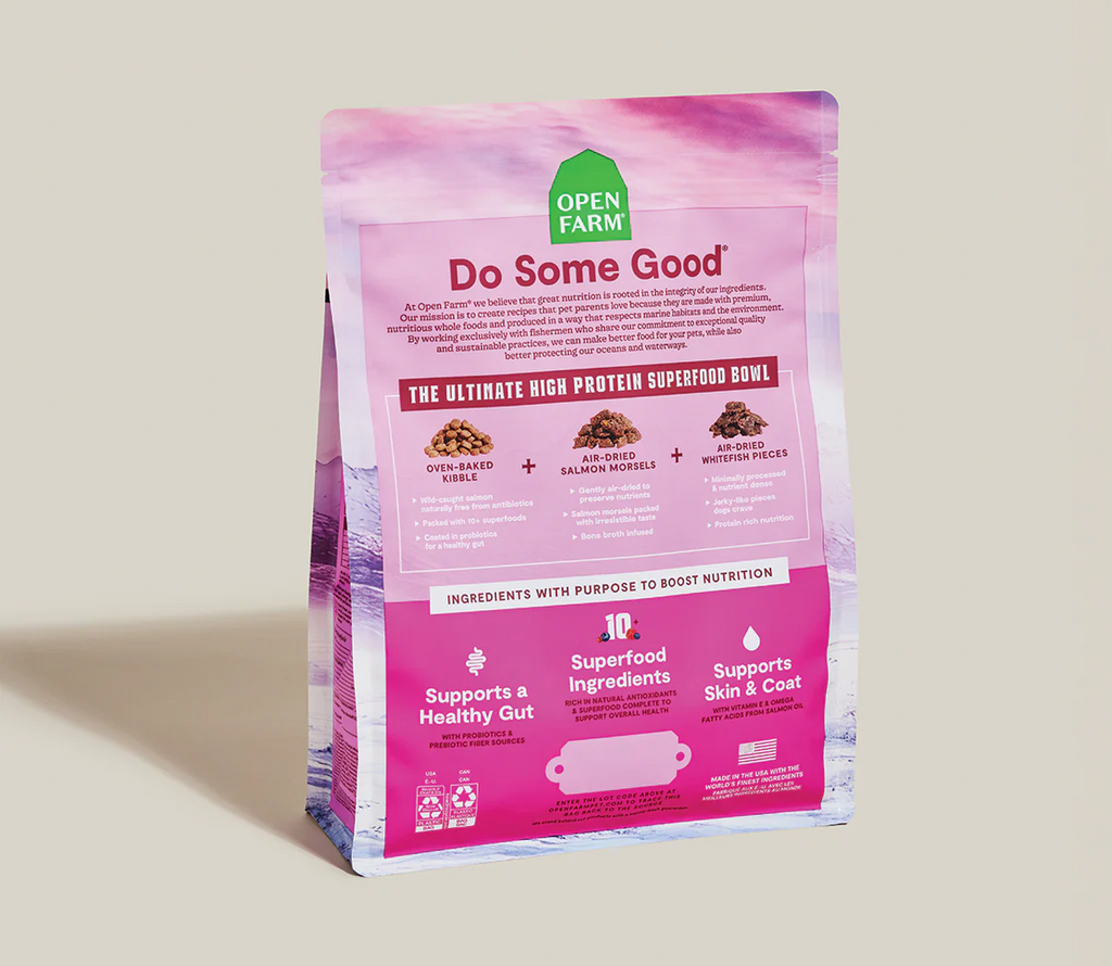 OPEN FARM - Epic Blend saumon & superaliments. Bêtes Gourmandes, boutique spécialisée alimentation, éducation et sports pour chiens à Québec.