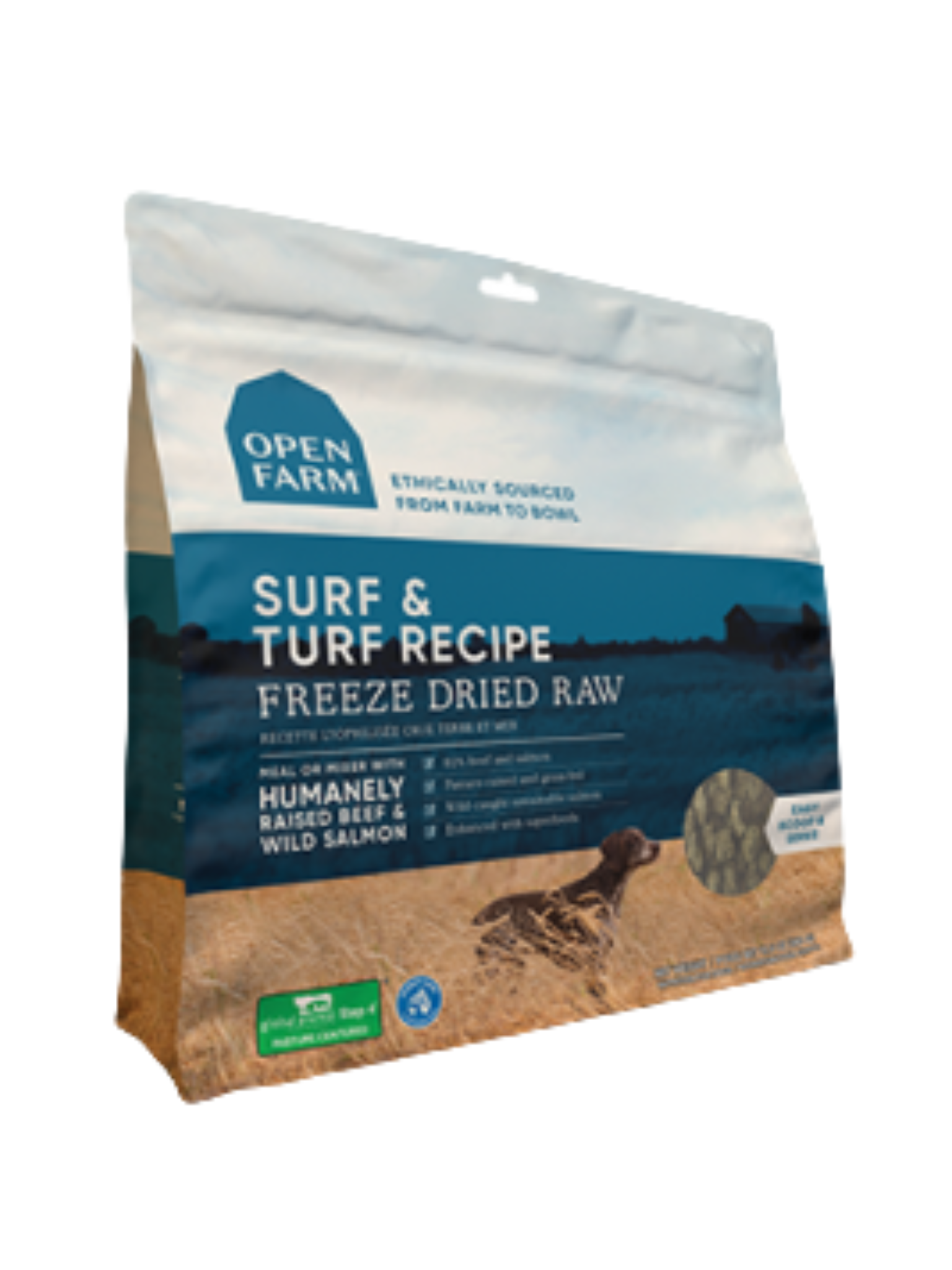 OPEN FARM - Morceaux de terre et mer lyophilisés 13.5 oz. Bêtes Gourmandes spécialiste en nutrition pour chien et chat et comportement canin à Québec.