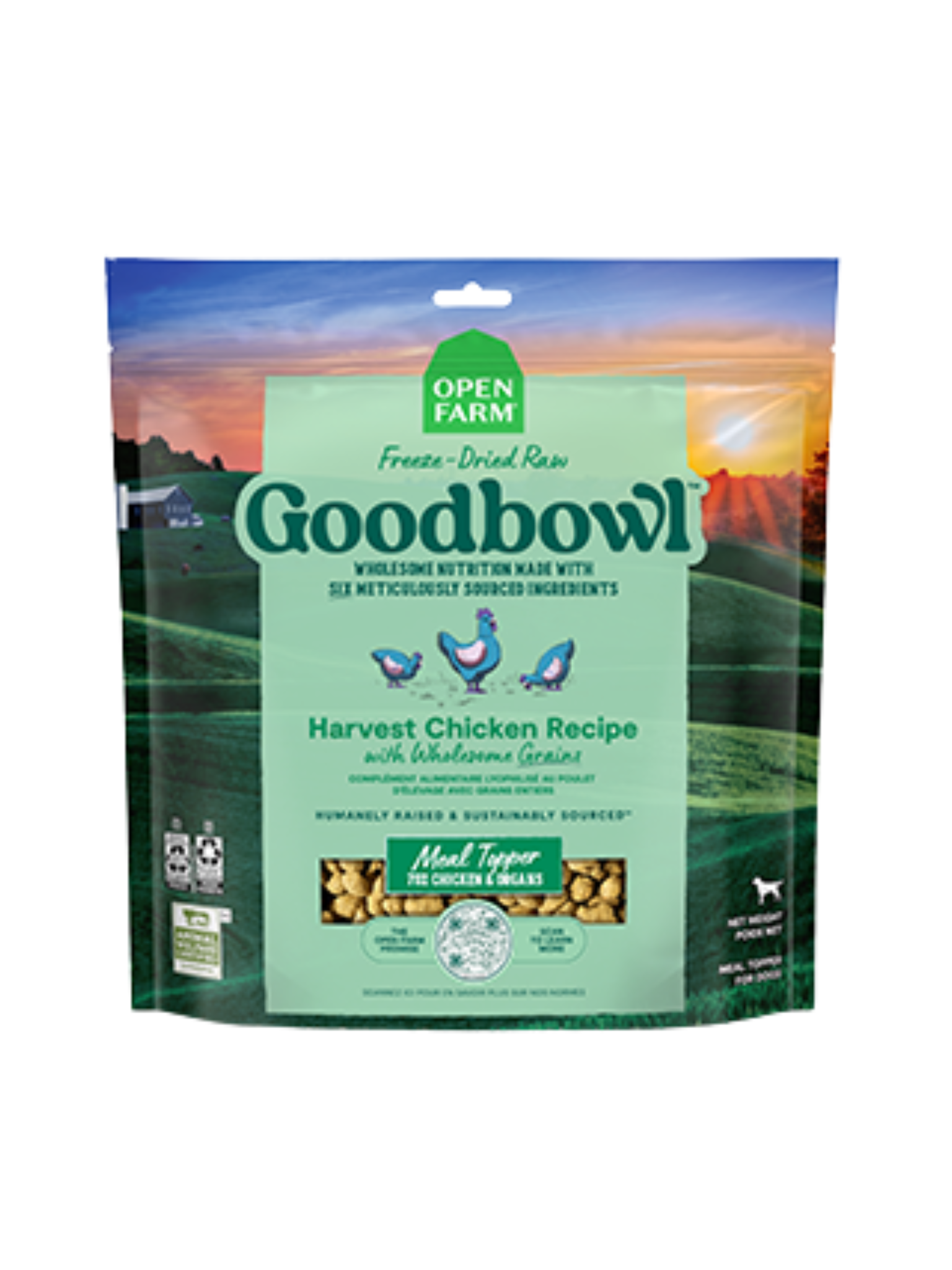 OPENFARM - Goodbowl lyophilisé poulet. Bêtes Gourmandes, boutique spécialisée alimentation, éducation et sports pour chiens à Québec.