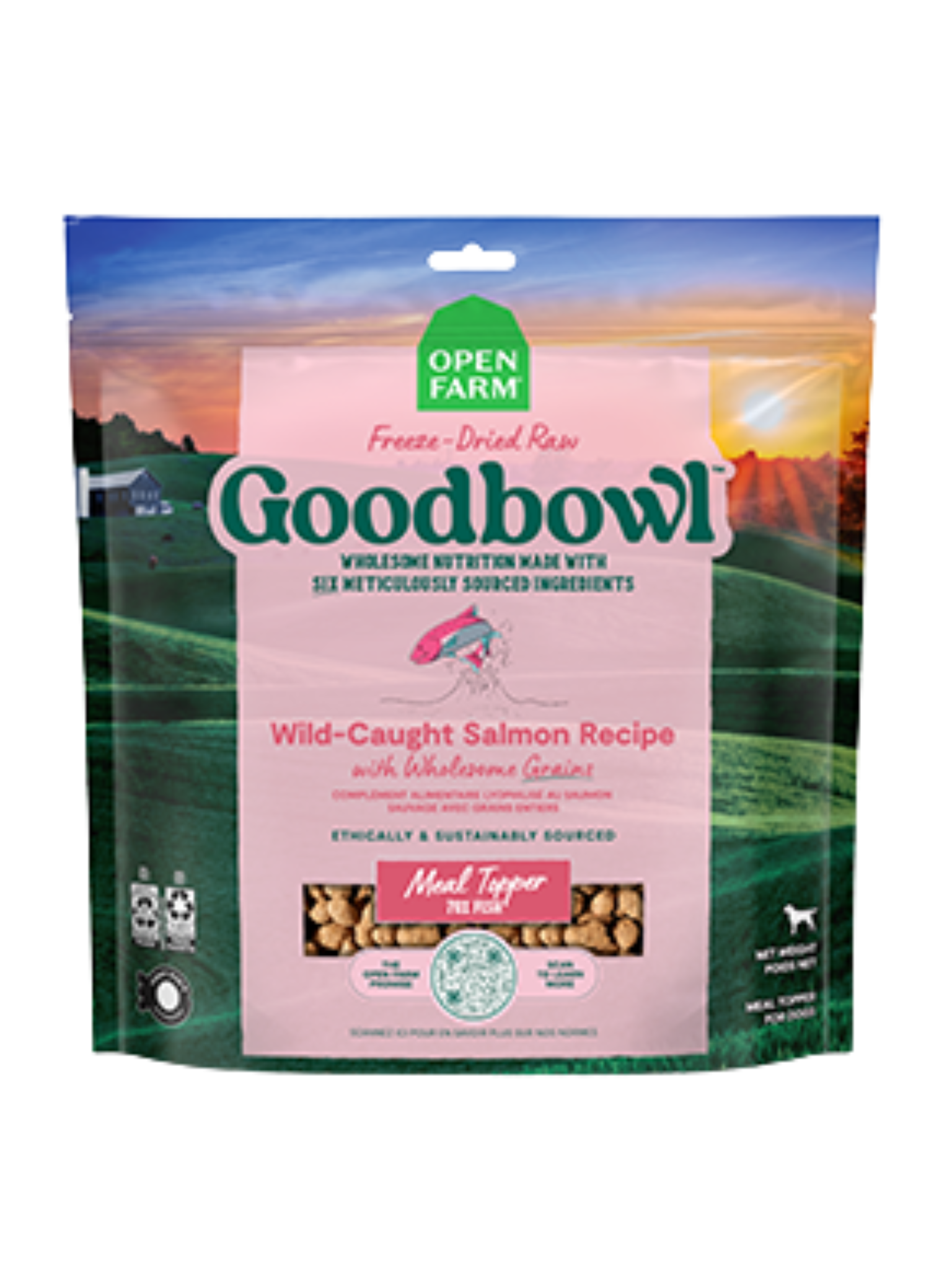OPENFARM - Goodbowl lyophilisé saumon. Bêtes Gourmandes, boutique spécialisée alimentation, éducation et sports pour chiens à Québec.