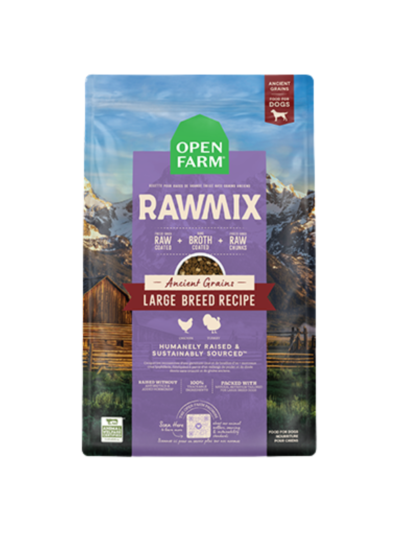 OPENFARM - Rawmix grains anciens grande race. Bêtes Gourmandes, boutique spécialisée alimentation, éducation et sports pour chiens à Québec.