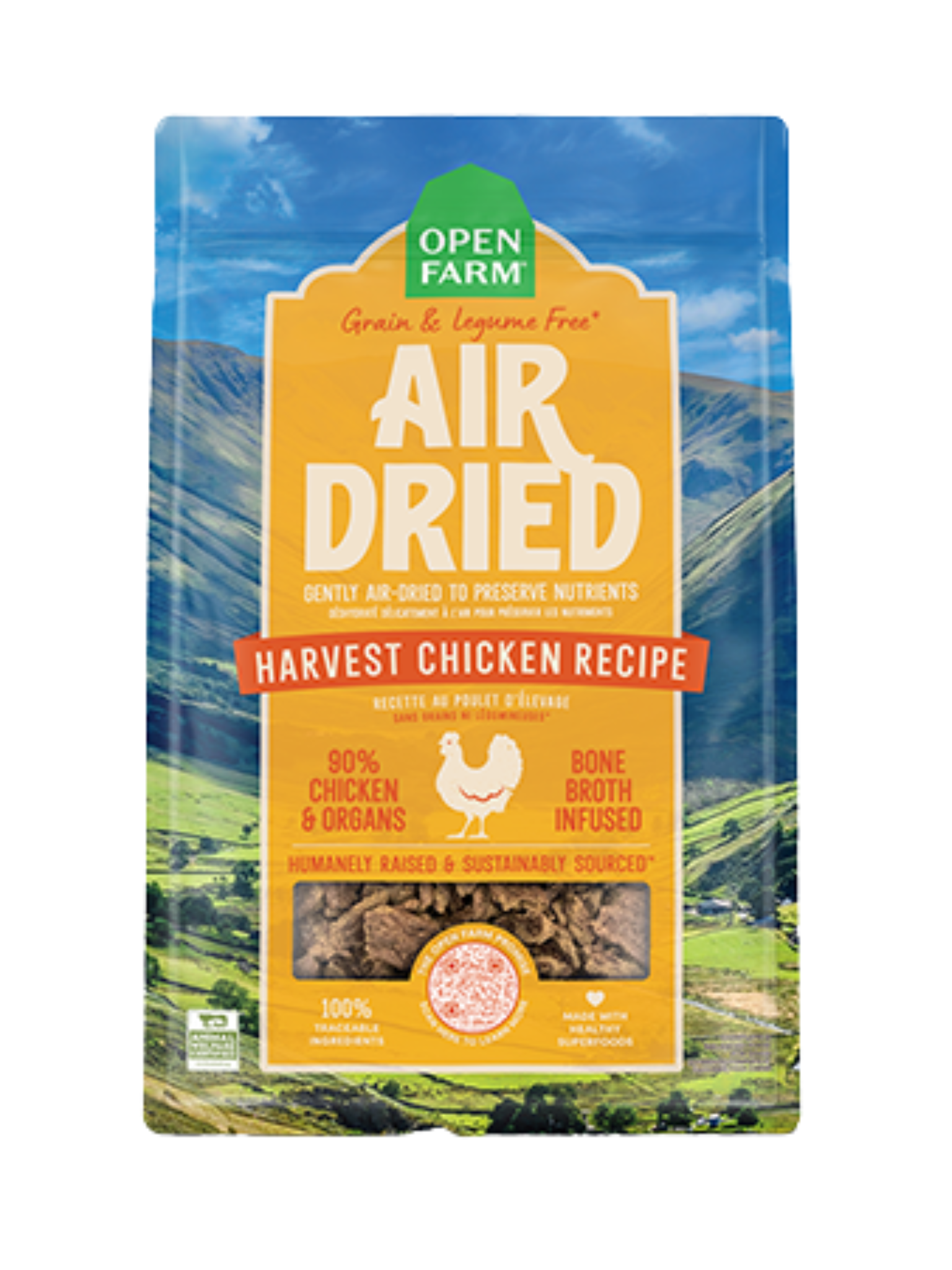 OPEN FARM - Gâterie séché à froid au poulet d'élevage. Bêtes Gourmandes, boutique spécialisée alimentation, éducation et sports pour chiens à Québec.