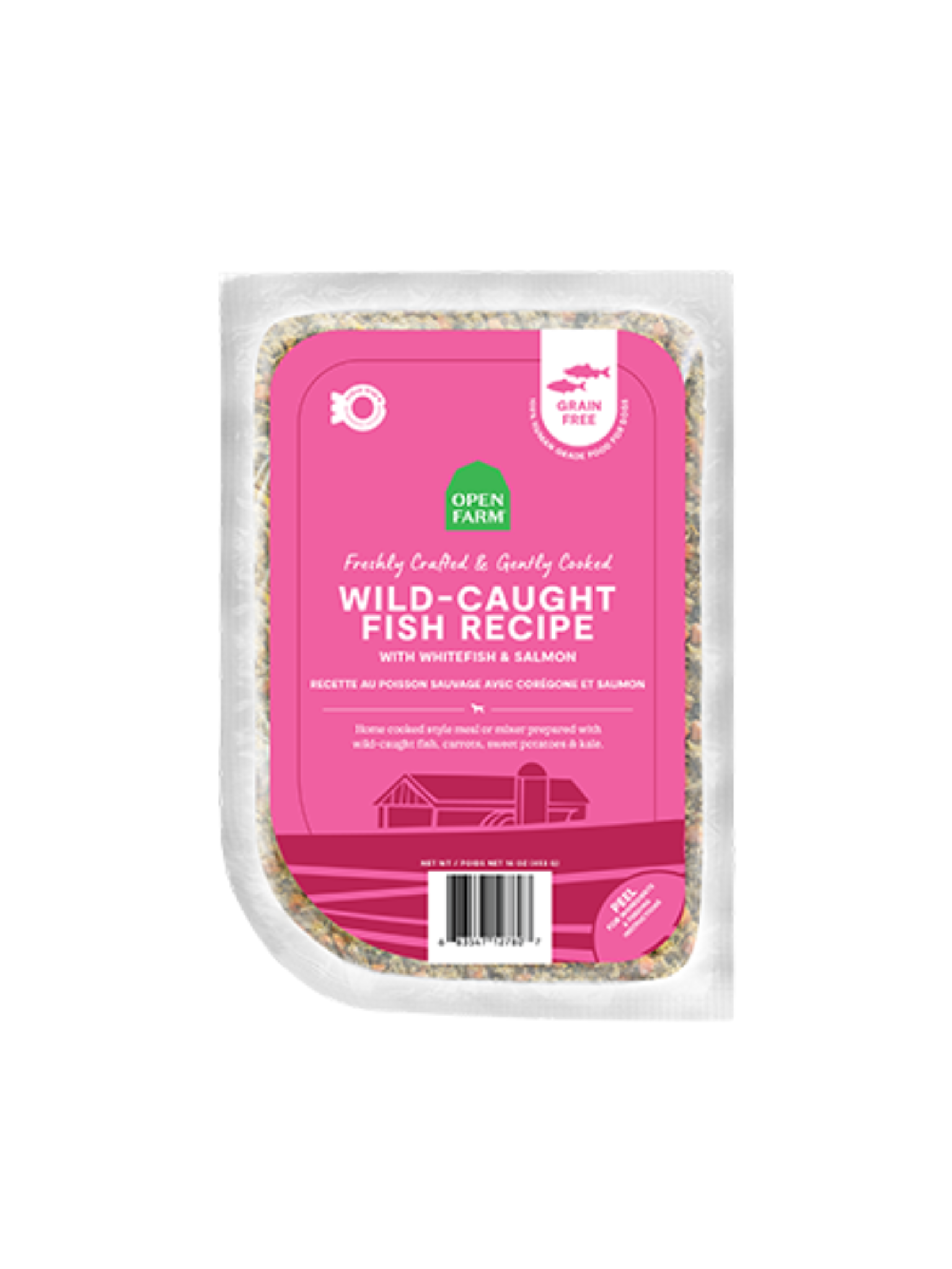 OPEN FARM - Recette légèrement cuite de poissons sauvages 16oz. Bêtes Gourmandes, boutique spécialisée alimentation, éducation et sports pour chiens à Québec.