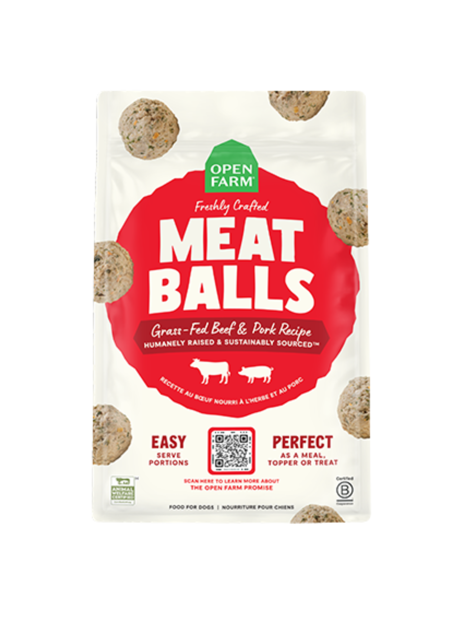 OPEN FARM - Boulette de viande au boeuf 36oz. Bêtes Gourmandes, boutique spécialisée alimentation, éducation et sports pour chiens à Québec.
