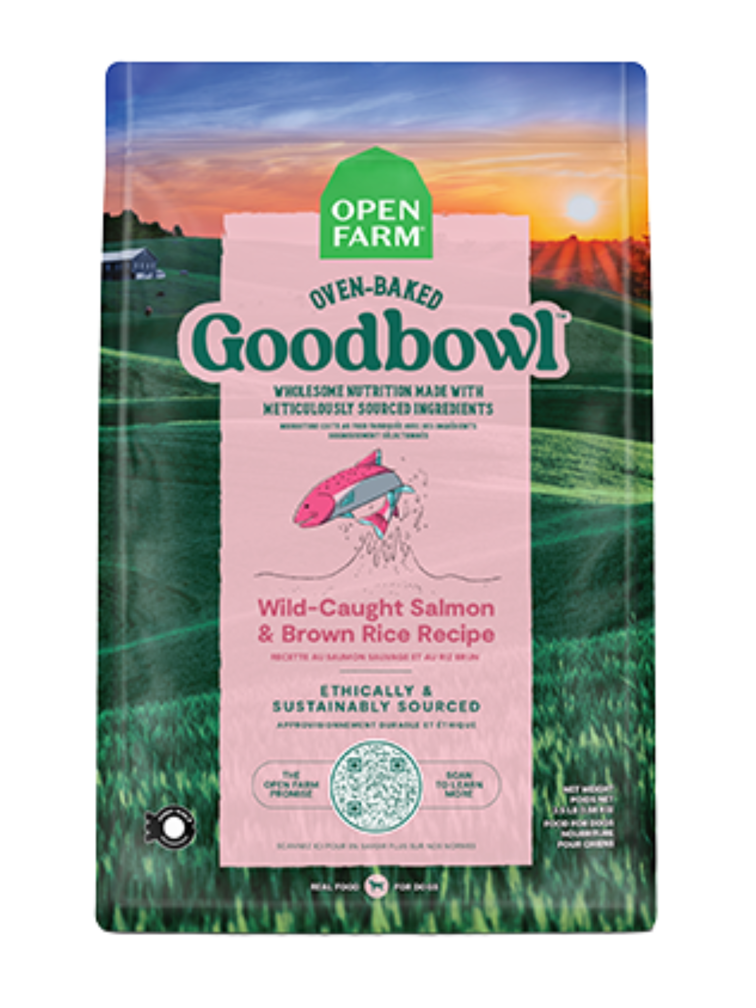 OPENFARM - Goodbowl saumon et riz brun. Bêtes Gourmandes, boutique spécialisée alimentation, éducation et sports pour chiens à Québec.