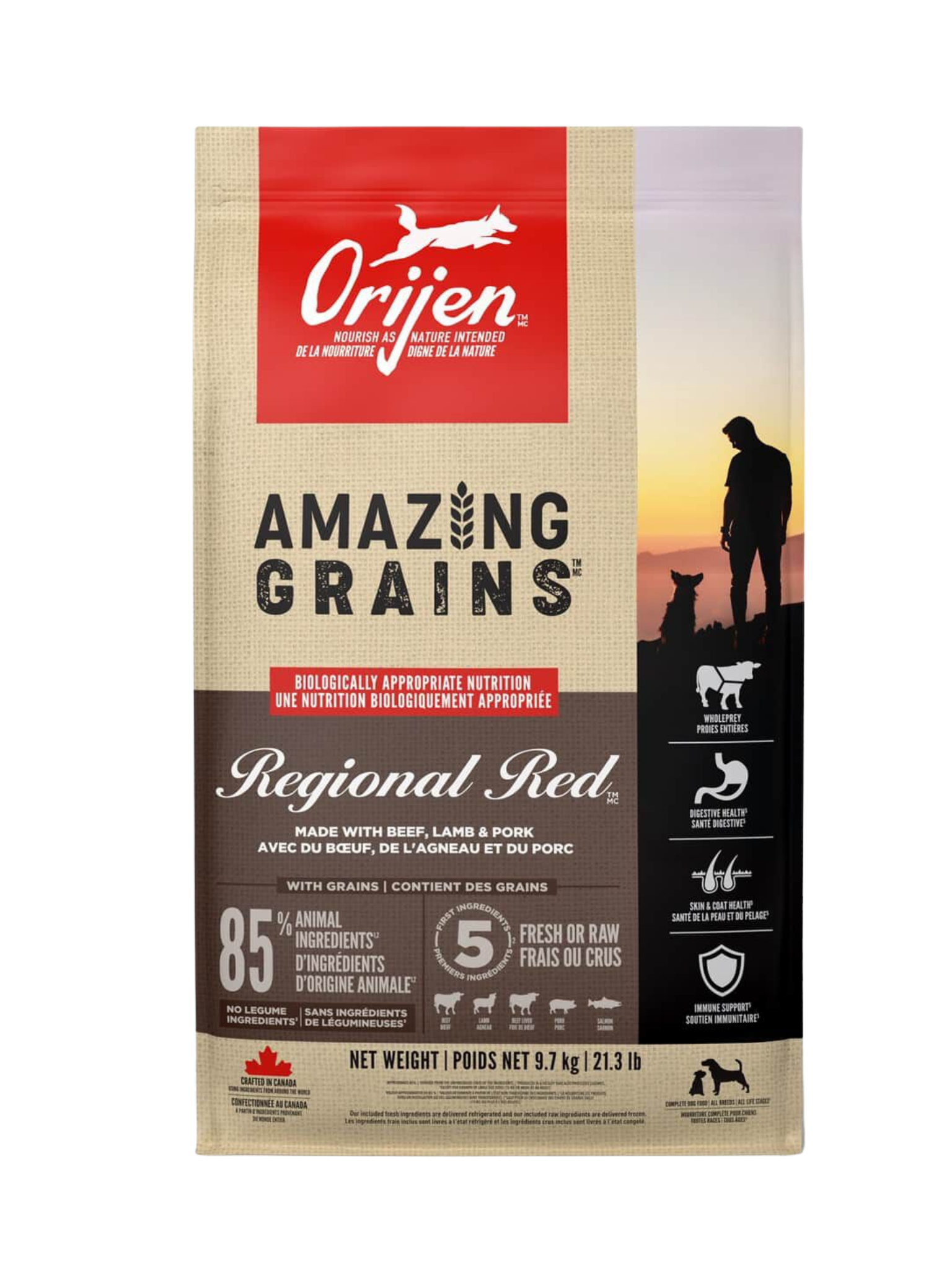 ORIJEN - Recette regional red avec grains