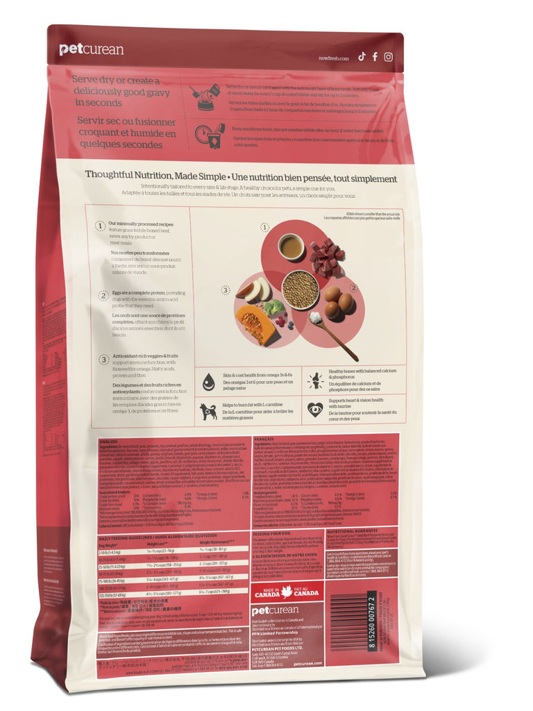 NOW FRESH - Good Gravy boeuf & grains anciens pour chien. Bêtes Gourmandes, boutique spécialisée alimentation, éducation et sports pour chiens à Québec.