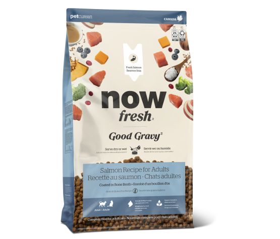 NOW FRESH - Good gravy saumon sans grains pour chat. Bêtes Gourmandes, boutique spécialisée alimentation, éducation et sports pour chiens à Québec.