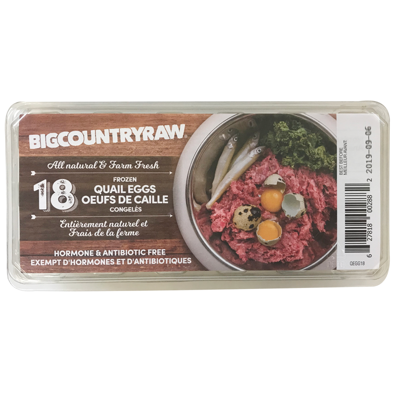 BIG COUNTRY RAW - Oeufs de caille congelés (18)