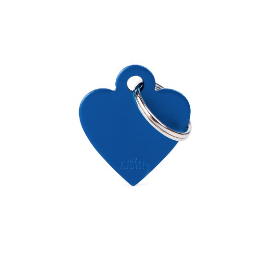 MYFAMILY - Médaille coeur bleu
