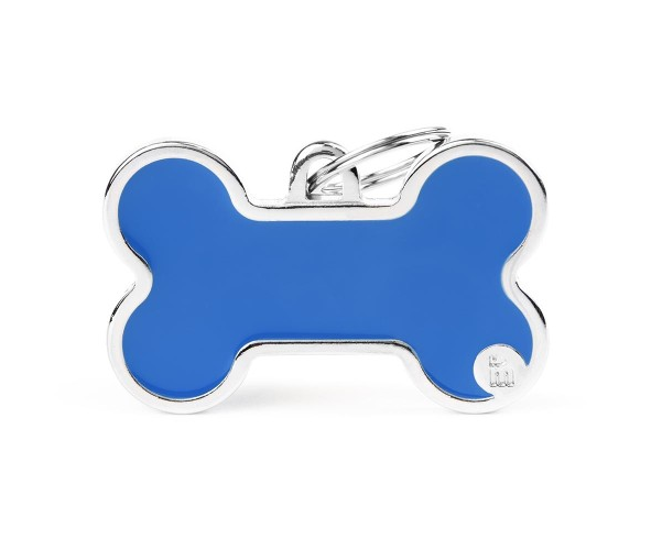 MYFAMILY - Médaille os bleu fait main