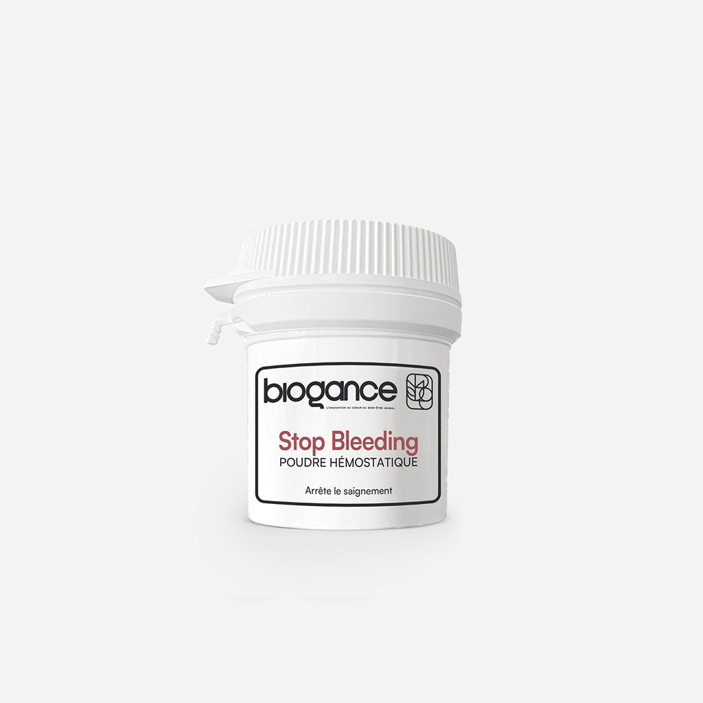 BIOGANCE - Poudre hémostatique 10gr. Bêtes Gourmandes, boutique spécialisée alimentation, éducation et sports pour chiens à Québec.