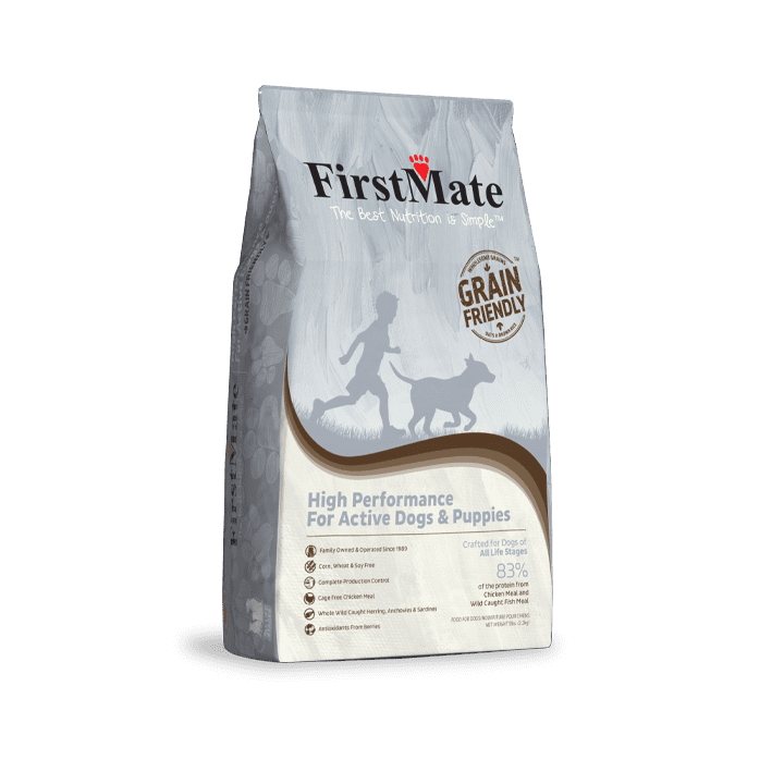 FirstMate - Nourriture pour chien et chiot hautement actif. Bêtes Gourmandes spécialiste en produit et nutrition pour chien et chat à Québec.