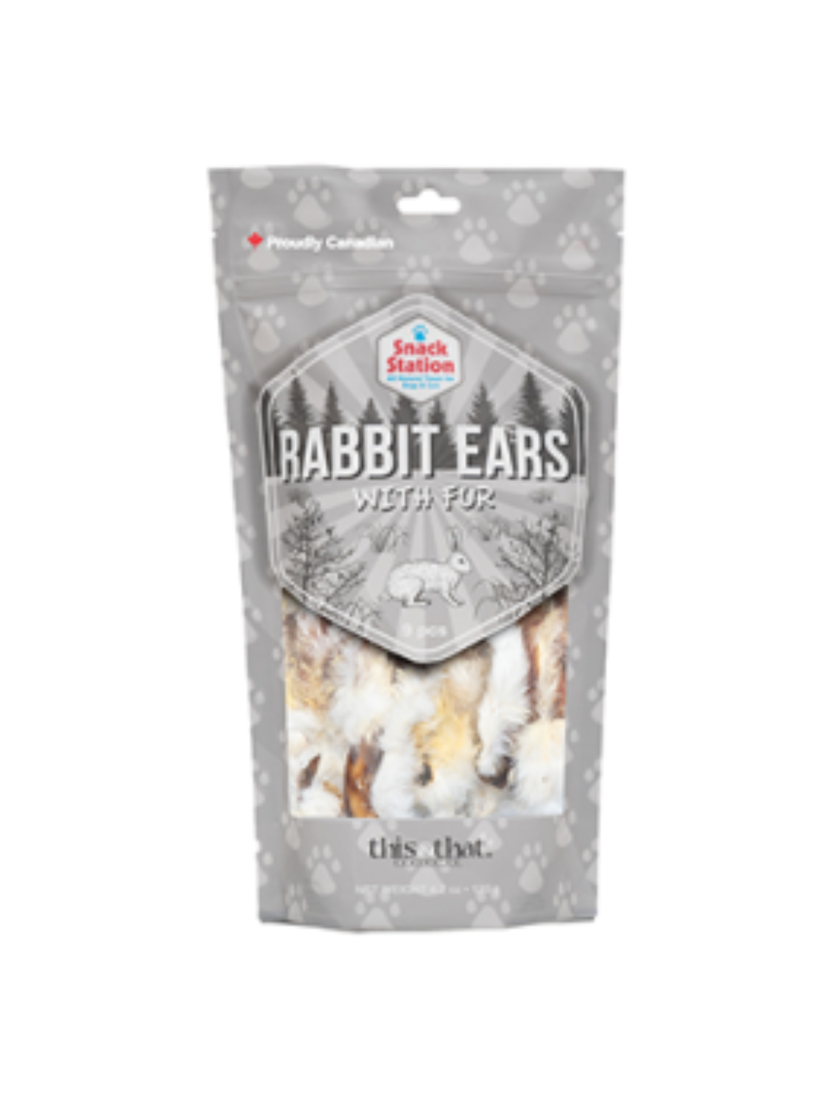 THIS & THAT - Sac d'oreille de lapin avec poil (9)