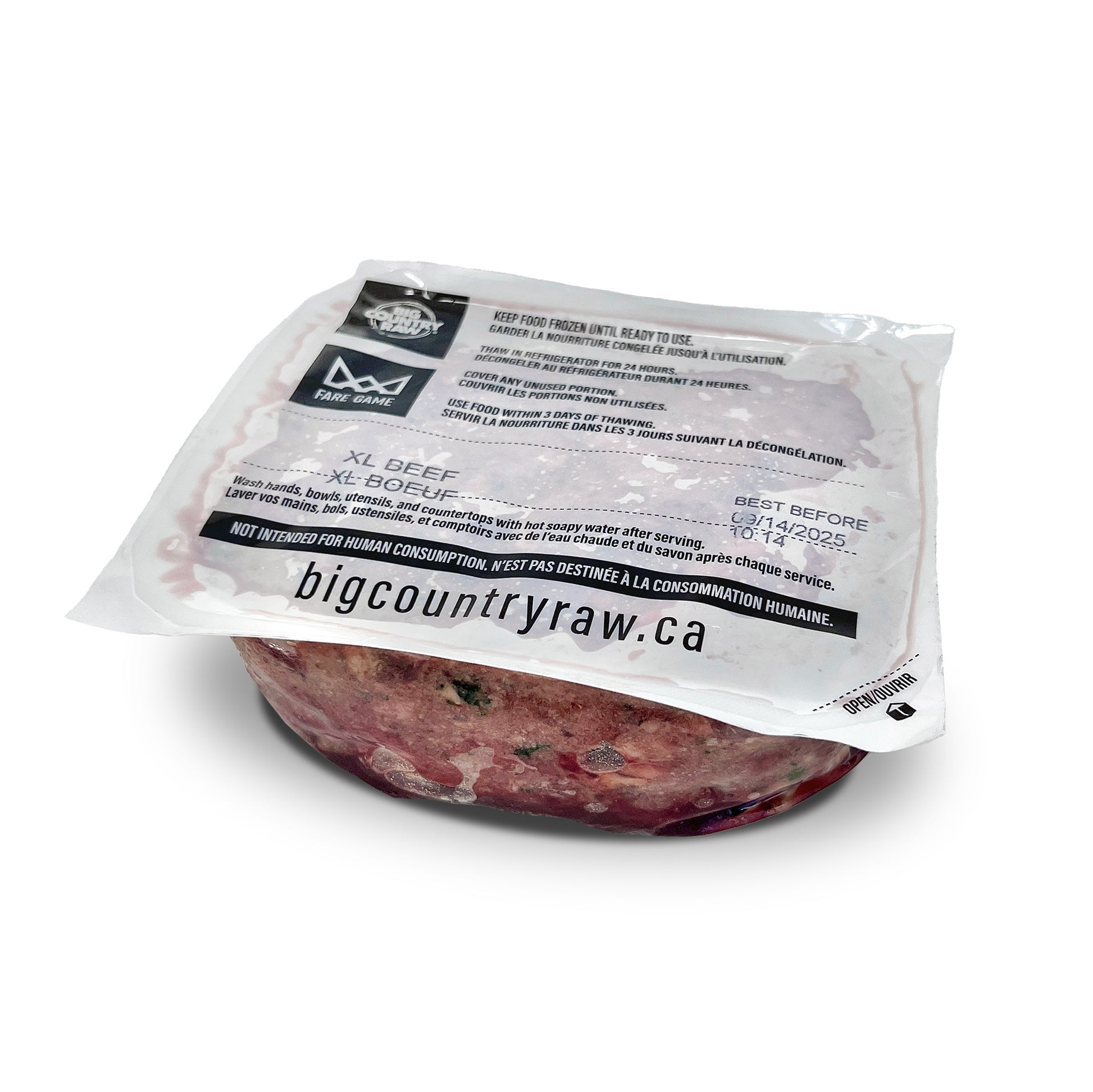 BIG COUNTRY RAW - XL boeuf 30lbs. Bêtes Gourmandes, boutique spécialisée en alimentation, éducation et sports attelés à Québec.