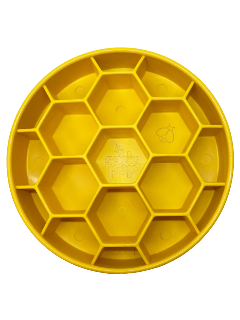 SODAPUP - Bol interactif nid d'abeille. Bêtes Gourmandes, boutique spécialisée alimentation, éducation et sports pour chiens à Québec.