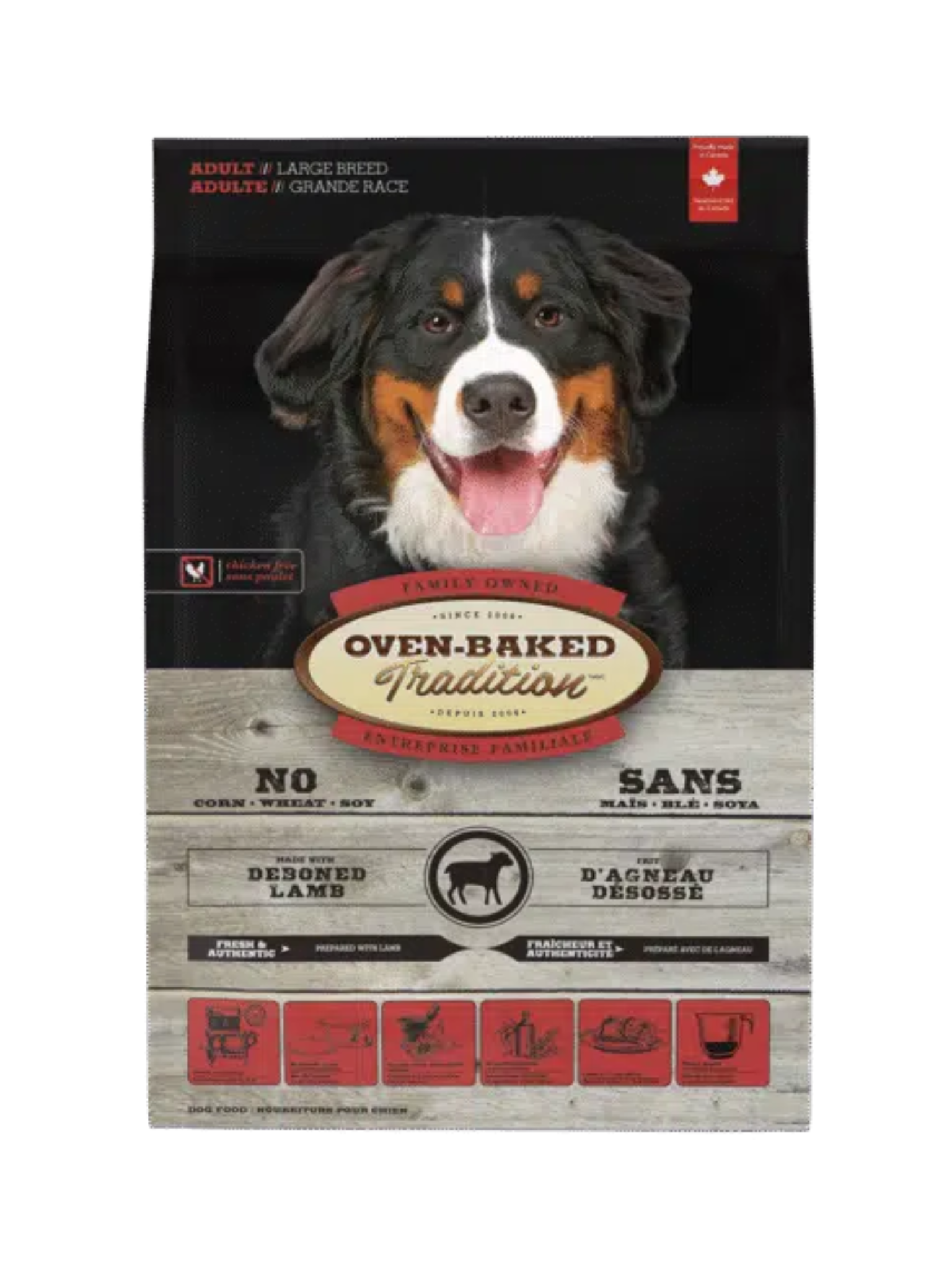 OBT - Nourriture pour chien de grande race avec grains à l'agneau 25 lbs