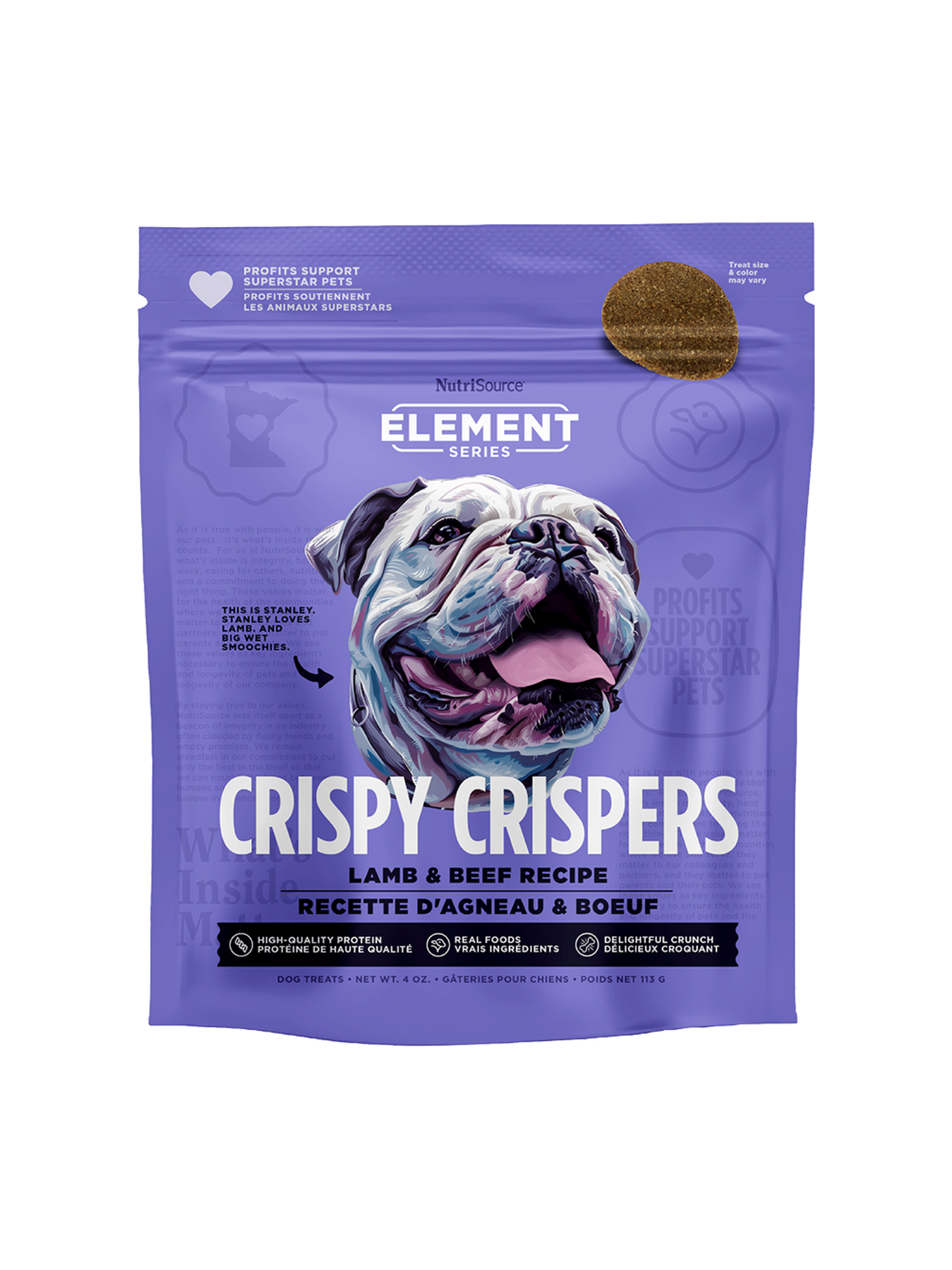 NUTRISOURCE - Crispy Crispers boeuf & agneau. Bêtes Gourmandes, boutique spécialisée alimentation, éducation et sports pour chiens à Québec.
