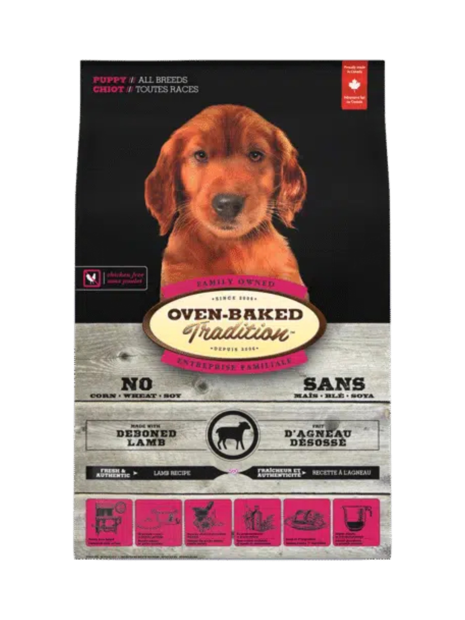 OBT - Nourriture pour chiot avec grains à l'agneau
