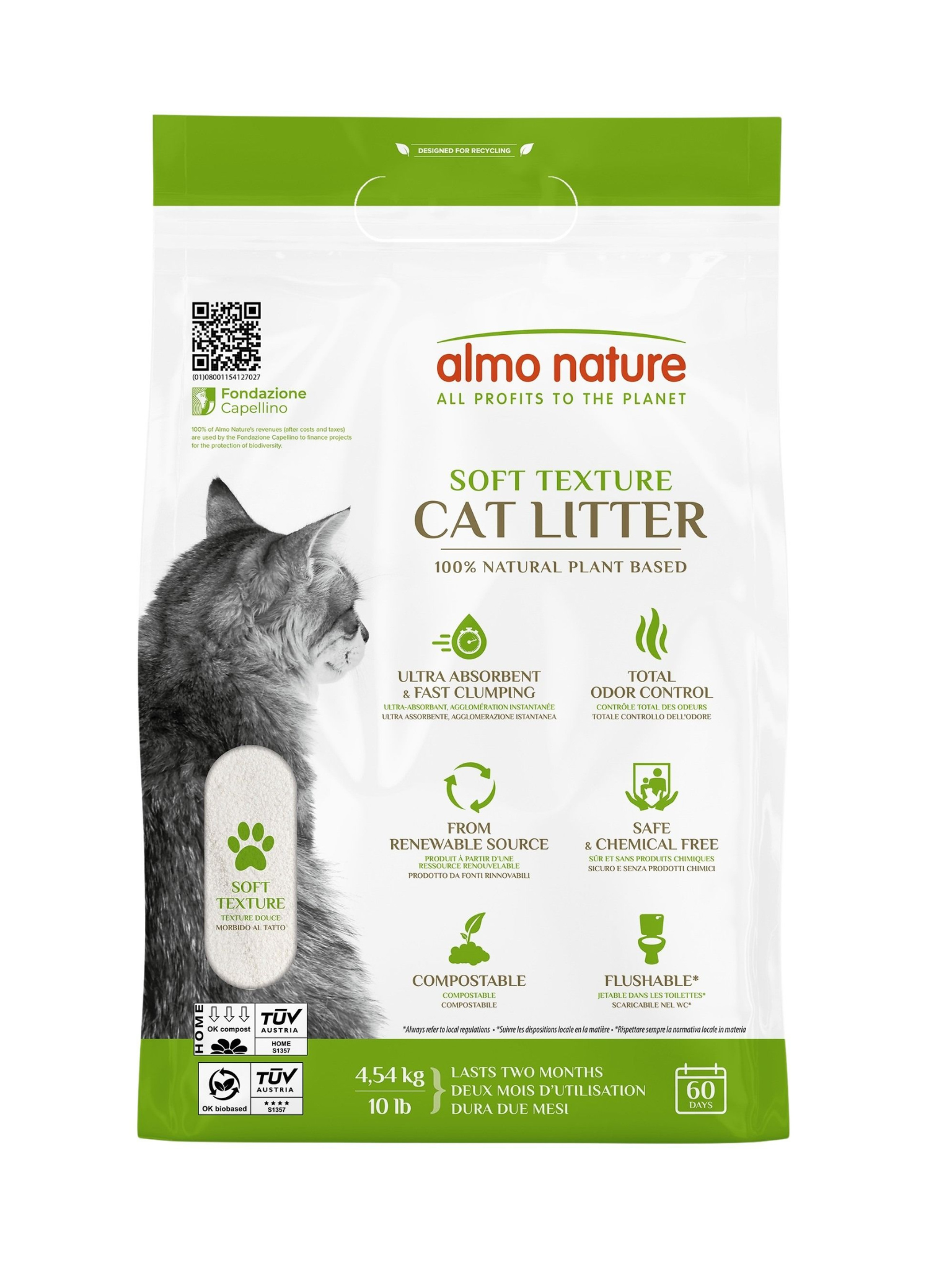 ALMO - Litière agglomérante de fibre végétale. Bêtes Gourmandes, boutique spécialisée alimentation, éducation et sports pour chiens à Québec.