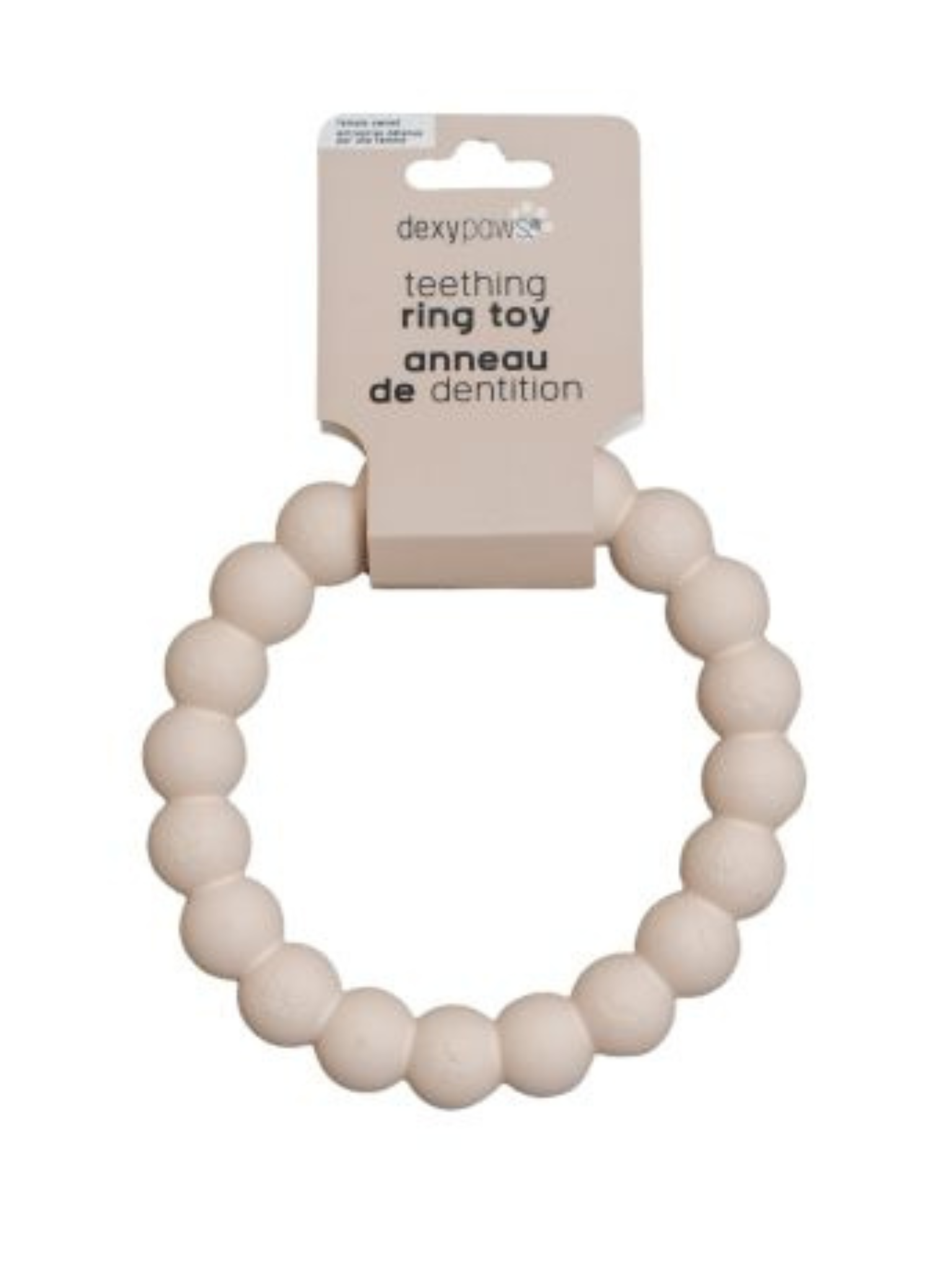 DEXYPAWS - Anneau de dentition beige