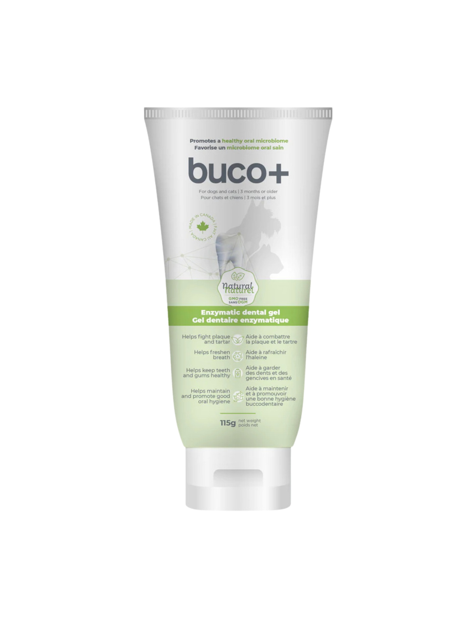 BACI+ - Gel dentaire enzymatique buco+. Bêtes Gourmandes, boutique spécialisée alimentation, éducation et sports pour chiens à Québec.