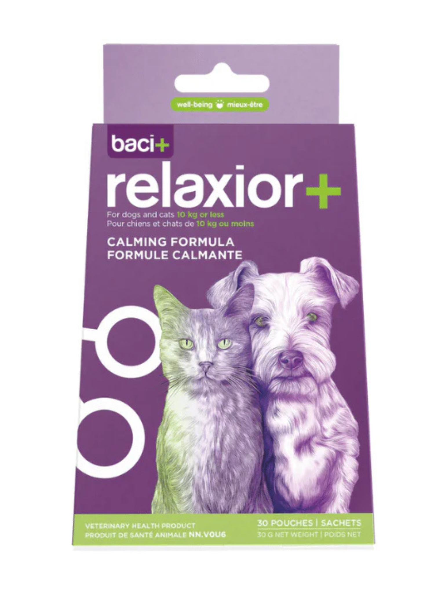 BACI+ - Relaxior supplément relaxant. Bêtes Gourmandes, boutique spécialisée alimentation, éducation et sports pour chiens à Québec.