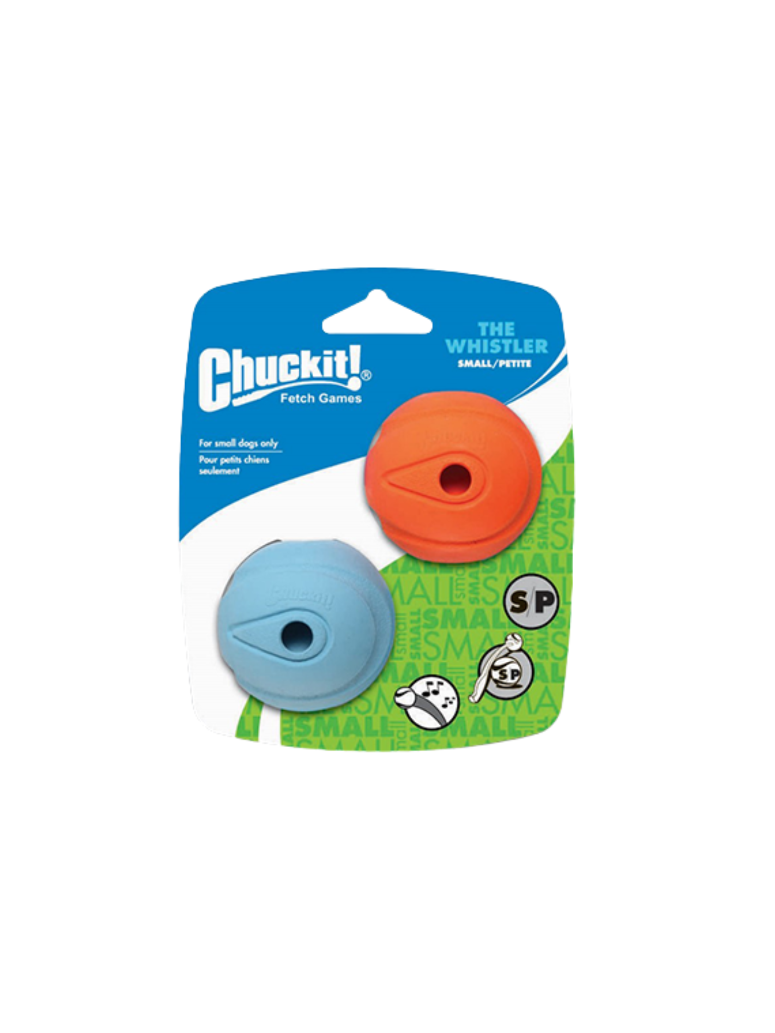 CHUCKIT! - Balle sifflante (2). Bêtes Gourmandes, boutique spécialisée alimentation, éducation et sports pour chiens à Québec.