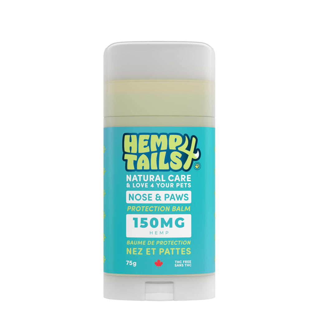 Hemp4Tails - Baume protecteur avec chanvre pattes et truffe pour chiens. Bêtes Gourmandes, boutique spécialisée alimentation, éducation et sports pour chiens à Québec.