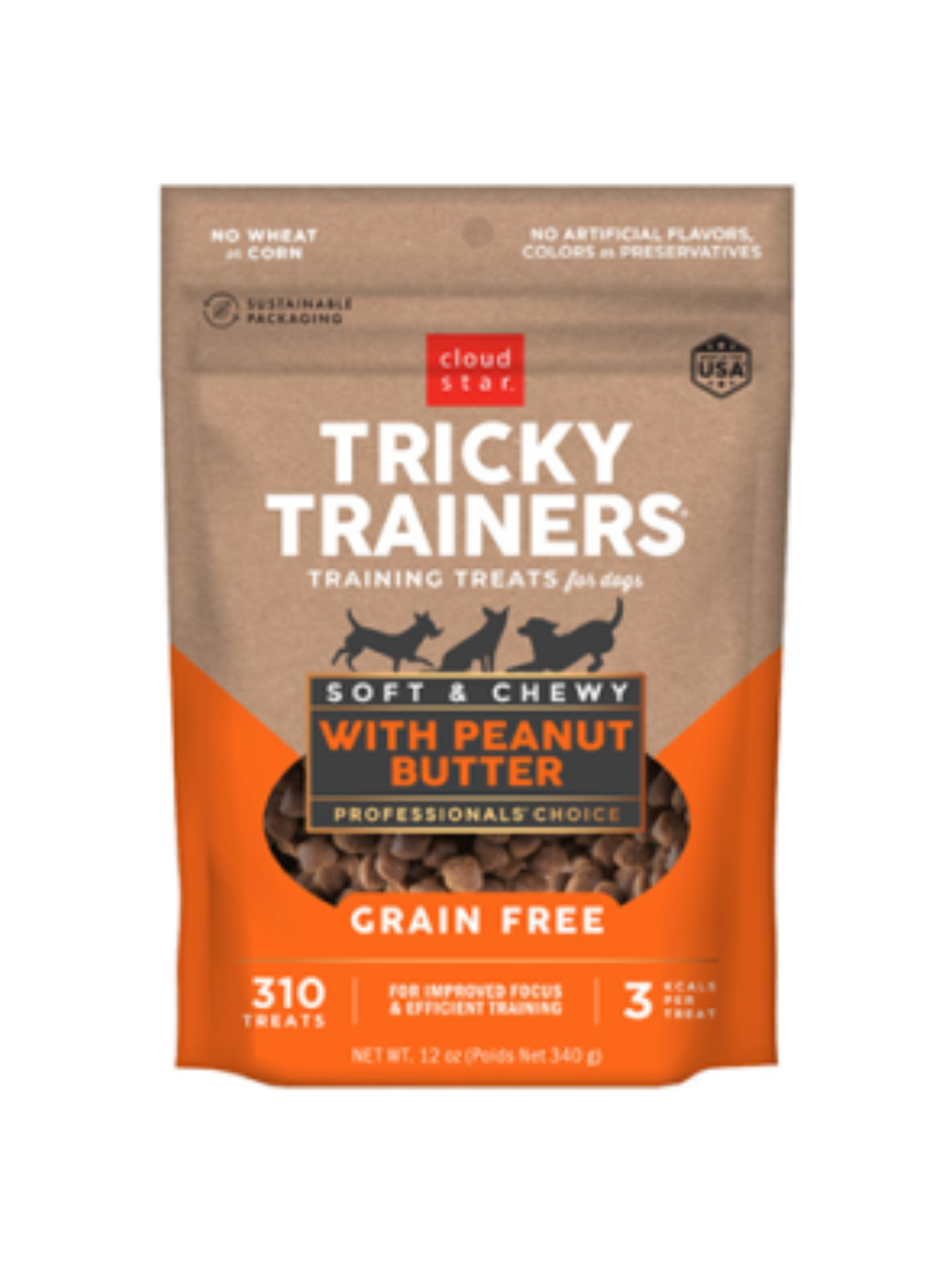 TRICKY TRAINERS - Gâteries tendres au beurre d'arachide 12 oz