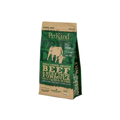 PETKIND - Single bœuf et tripe verte de bœuf. Bêtes Gourmandes, boutique spécialisée en alimentation, éducation et sports canins à Québec.
