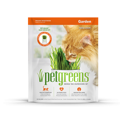 PETGREENS - Herbe à chat à faire pousser 88g. Bêtes Gourmandes, boutique spécialisée alimentation, éducation et sports pour chiens à Québec.