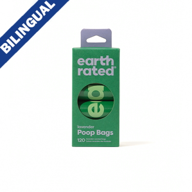 Earthrated - Sac À Caca 8 Rouleaux (120 Sacs) Odeur Lavande. Bêtes Gourmandes, spécialiste en nourriture et produits pour chien et chat en ligne et en magasin à Québec.