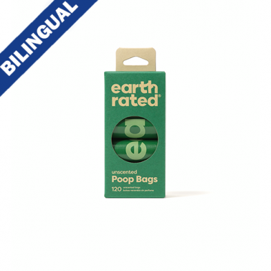 EARTH RATED - Sacs à caca 8 rouleaux (120 sacs) inodore