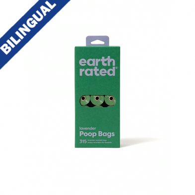 EARTH RATED - Sacs à caca 21 rouleaux (315 sacs)  odeur lavande
