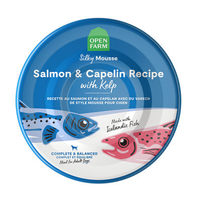 OPEN FARM - Mousse saumon, capelan & varech 7oz. Bêtes Gourmandes, boutique spécialisée alimentation, éducation et sports pour chiens à Québec.