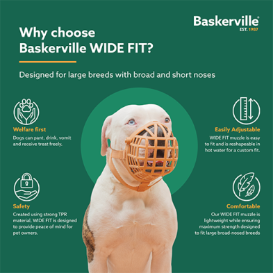 COFA - Muselière panier wide. Bêtes Gourmandes, boutique spécialisée alimentation, éducation et sports pour chiens à Québec.