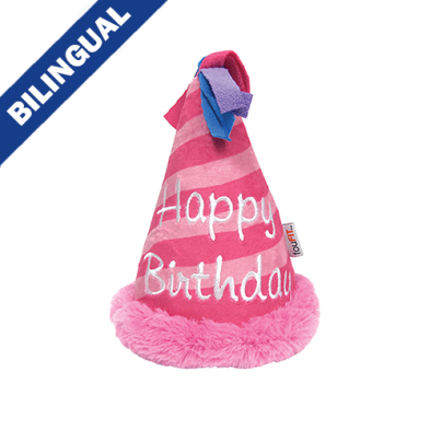 FFB - Peluche chapeau de fête. Bêtes Gourmandes, boutique spécialisée alimentation, éducation et sports pour chiens à Québec.