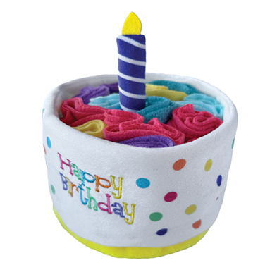 FFB - Jouet de fouille gâteau de fête. Bêtes Gourmandes, boutique spécialisée alimentation, éducation et sports pour chiens à Québec.