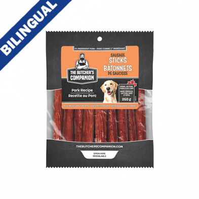 baton de sauccise au porc pour chien