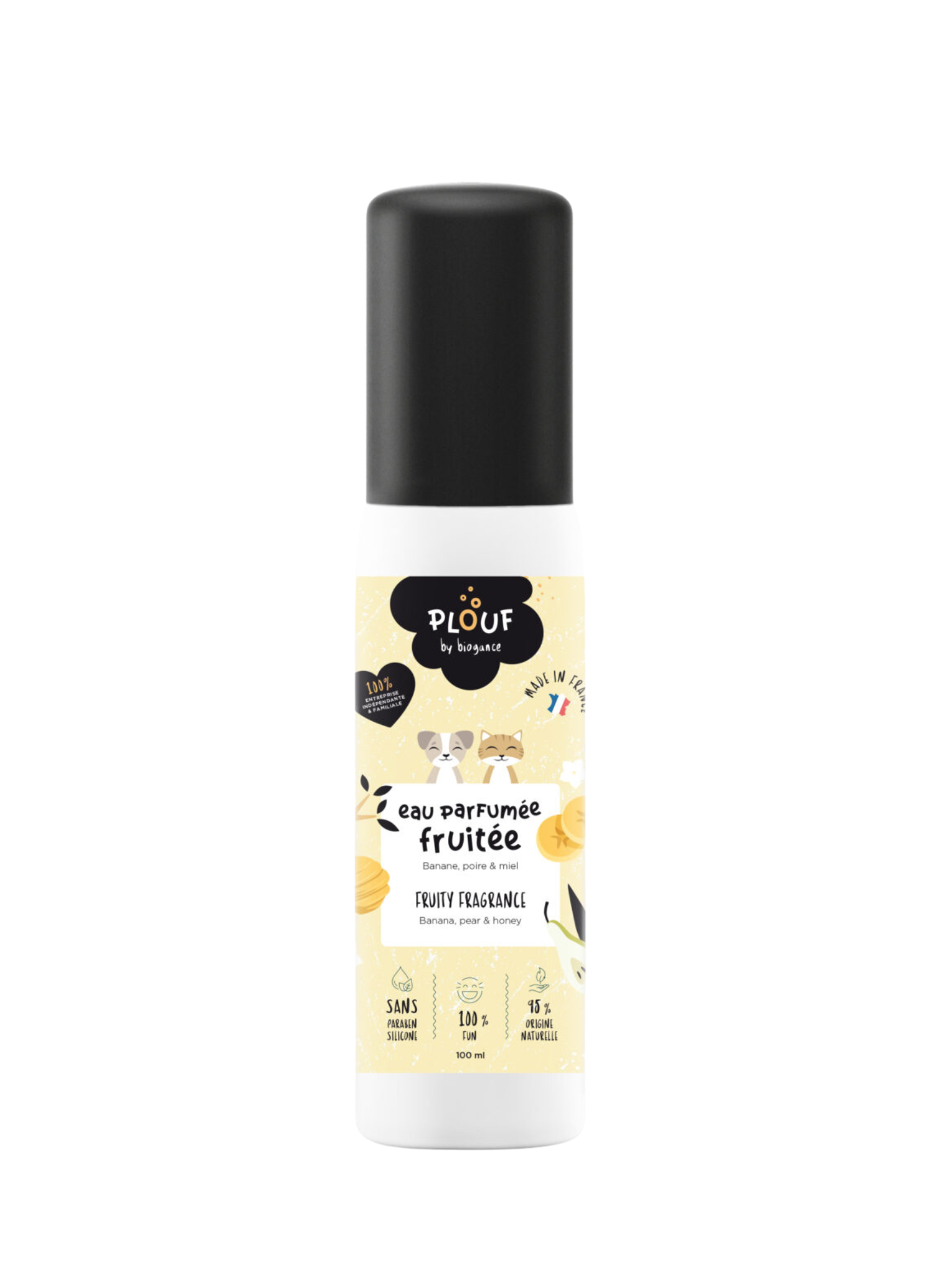 BIOGANCE - Plouf eau parfumée fruité 100ml. Bêtes Gourmandes, boutique spécialisée alimentation, éducation et sports pour chiens à Québec.