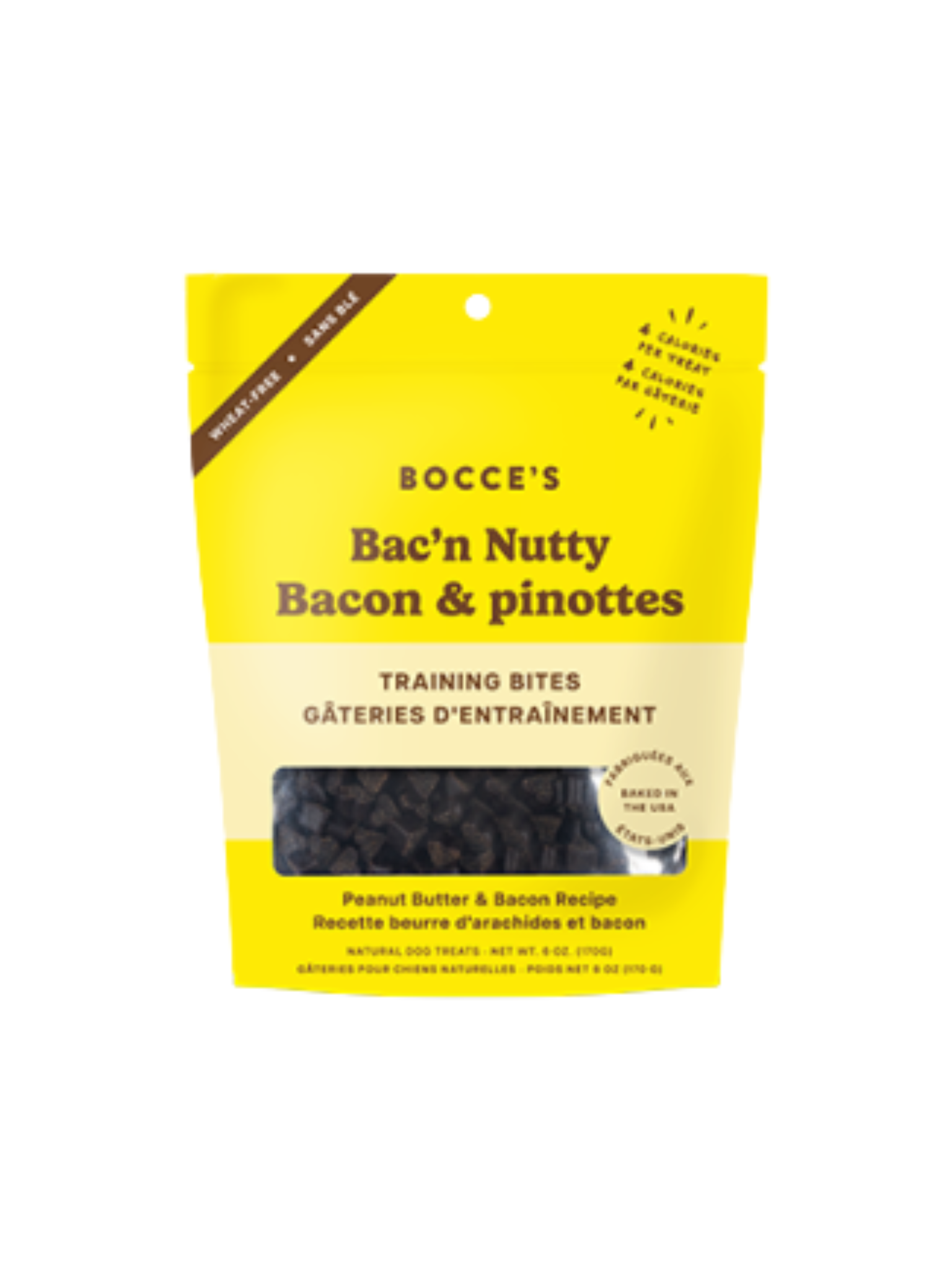 BOCCE'S - Gâteries d'entrainement bacon & beurre d'arachide 6oz. Bêtes Gourmandes, boutique spécialisée alimentation, éducation et sports pour chiens à Québec.