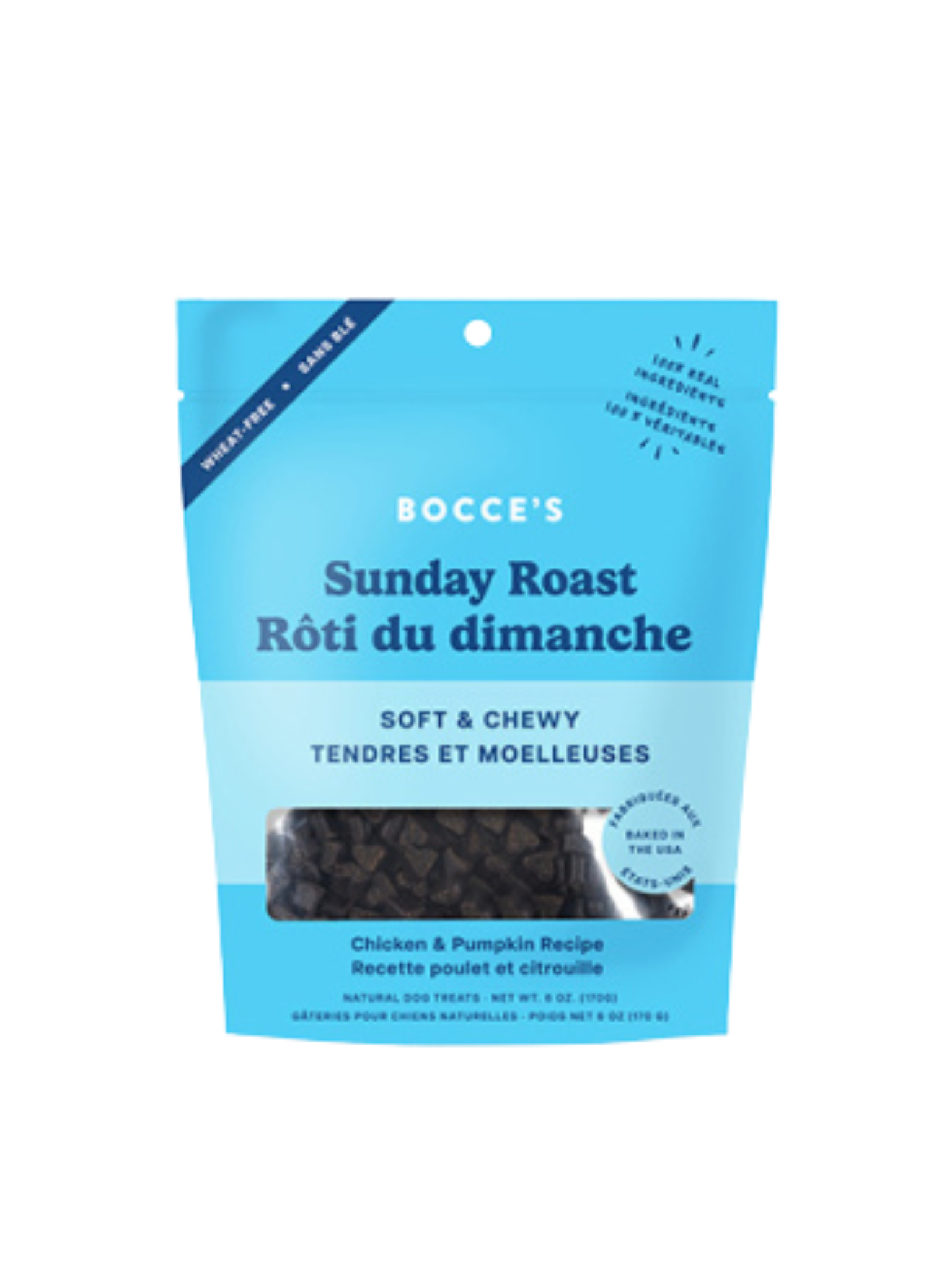 BOCCE'S - Gâterie d'entrainements poulet & citrouille 6oz. Bêtes Gourmandes, boutique spécialisée alimentation, éducation et sports pour chiens à Québec.